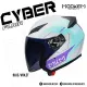 Mookem Helmet -  Flair - Cyber- Half Face Dual Visor. 