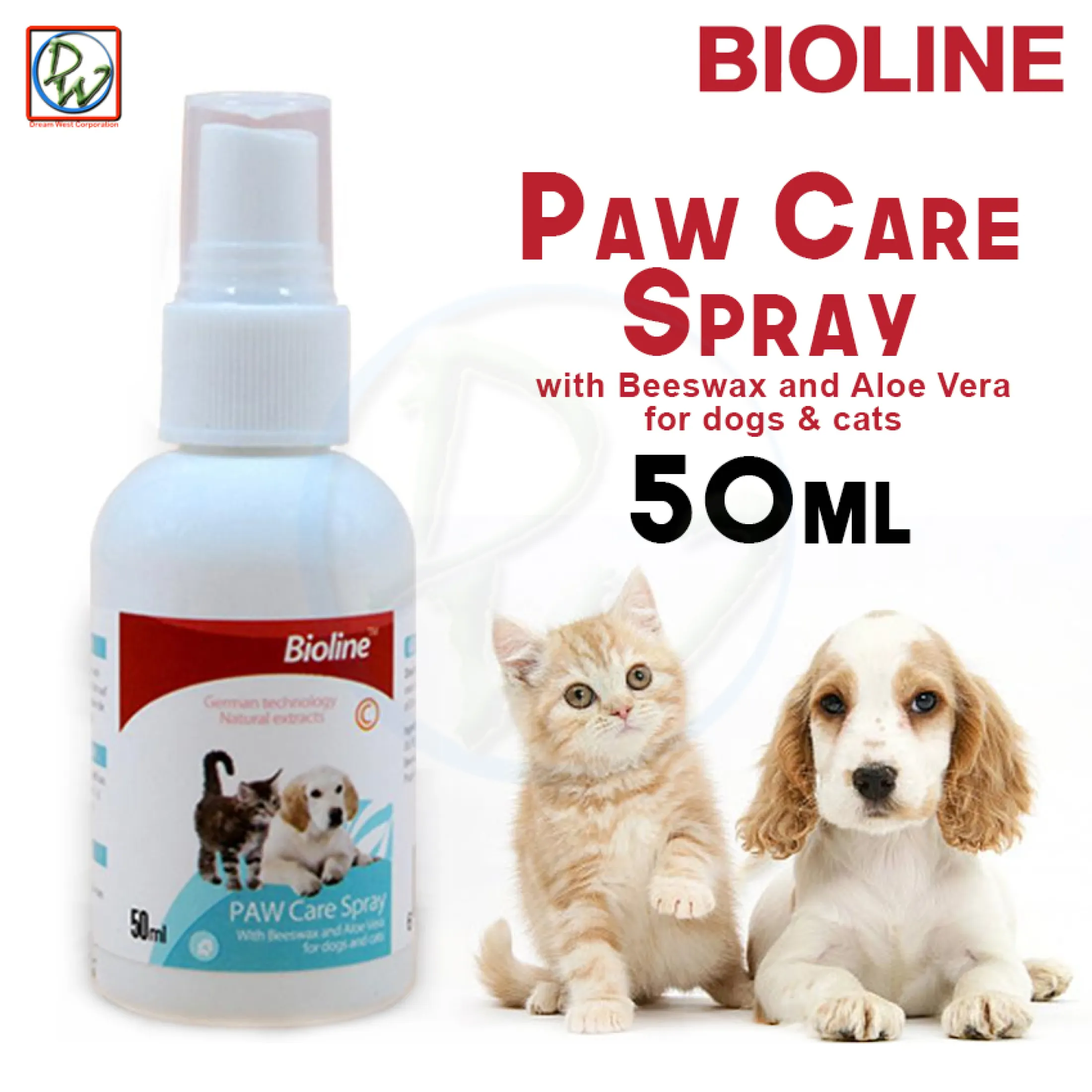 fysisk Rynke panden ujævnheder Bioline Paw Care Spray 50ml With Beeswax and Aloe Vera Anti-bacterial &  Anti-fungal with Beeswax Moisturize & Protect Paws Crack for Dogs & Cats |  Lazada PH