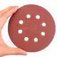 Pack of 100pcs Assorted Grit Aluminum Oxide 8-Hole Sanding Discs 125mm (5”). 