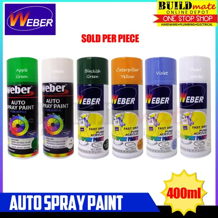 leerling wervelkolom Tablet WEBER Auto Spray Paint 400ml PURE ACRYLIC | Lazada PH