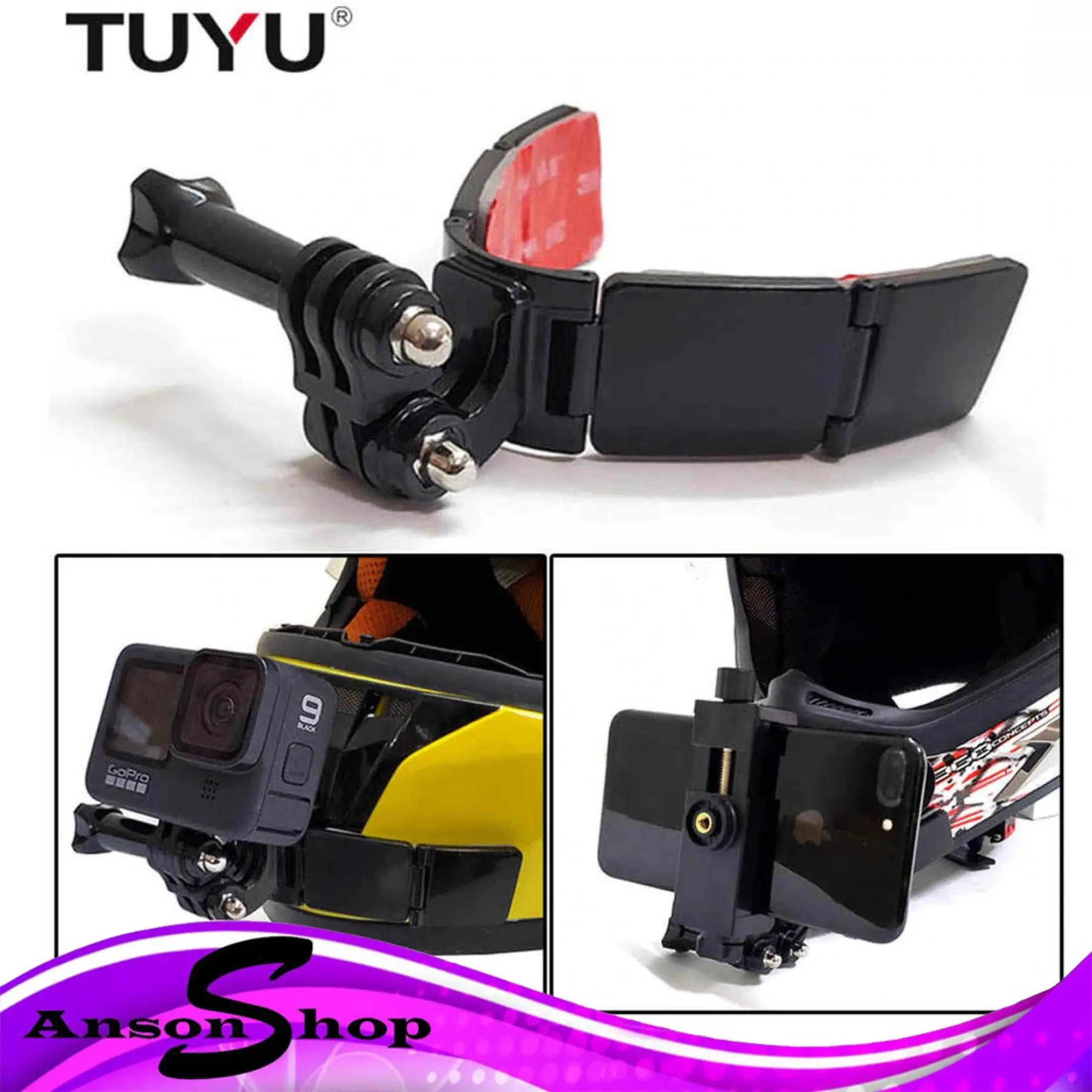 Spyder Full Face Helmet Tuyu Full Face Helmet Chin Mount Holder For Gopro Hero 9 8 7 5yi 4k Insta360 Camera Strap Flodable Lazada Ph