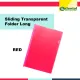 Short Transparent Sliding Folder - Plastic Slide Folder with Slider 12 pieces a pack - Sold per pack. 