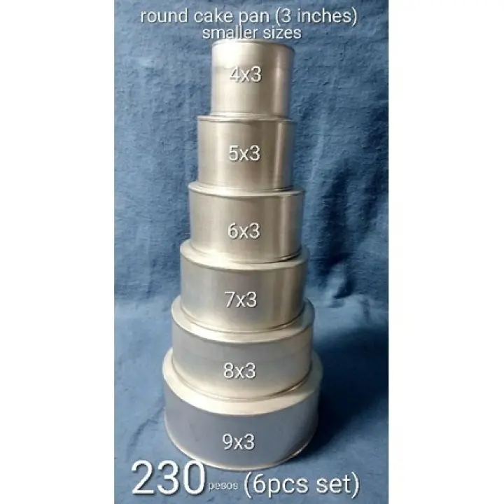 round cake pan 3inch ( smaller sizes set)