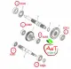 Gear Box A&T bearing transmission Set for Yamaha Nmax v1 v2 / Aerox v1 v2. 