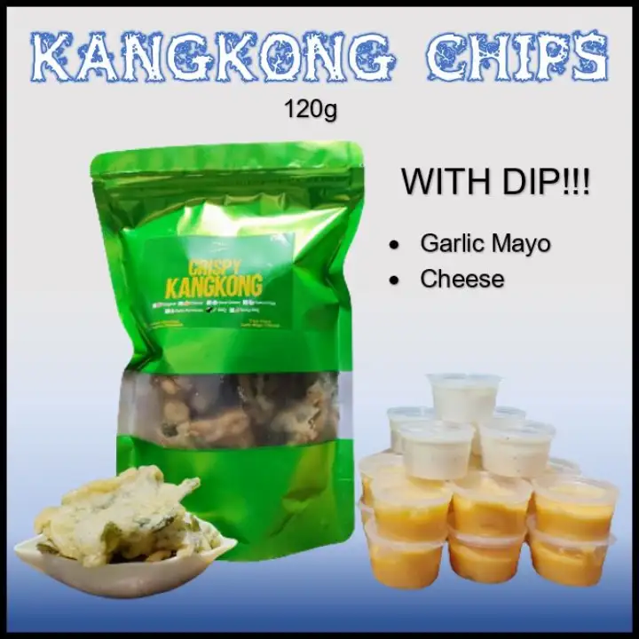 Crispy KANGKONG Chips 120g WITH DIP!!