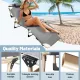Folding Camping Bed Cot Portable Folding Sleeping Cots with Mattress for Adults Kids Double Layer Oxford Adjustable Chaise Recliner w/Pillow Outdoor Travel Camp Cots for Beach Camping Home and Office Nap. 