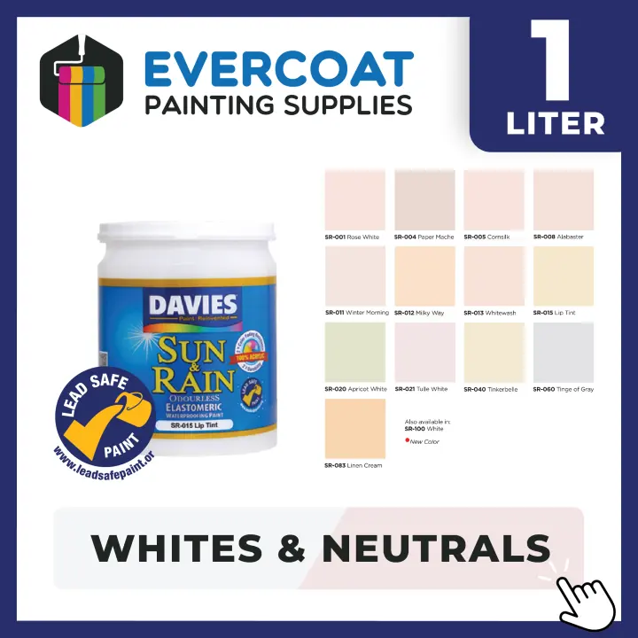 Davies Paints Sun Rain 1 Liter Whites Neutrals Lazada Ph - Davies Paint Color