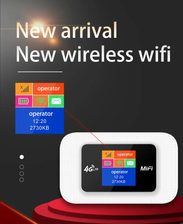 4G Pocket WiFi Router, DITO Wifi Modem, Globe Home Prepaid Wifi, Mobile Wifi Hotspot 150Mbps 2100mAh Battery Travel Partner Wireless  Car With SIM Card Slot
