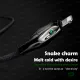 3A fast charge data cable black mamba snake head creative design snake head luminous data cable zinc alloy snake head durable data cable suitable for Micro USB mobile phones. 