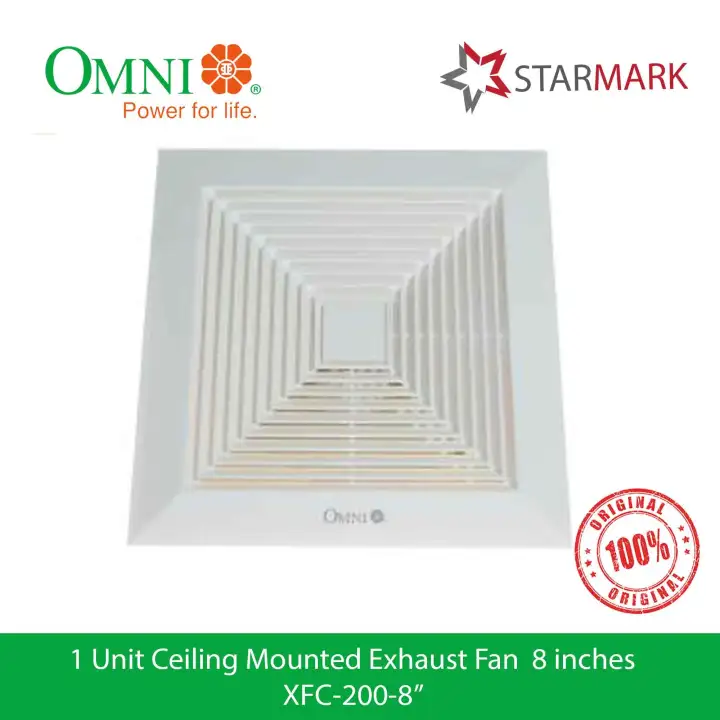 Omni Ceiling Mounted Exhaust Fan 8 inches inch XFC-200-8 XFC200-8 XFC-200-8" - Genuine and Original