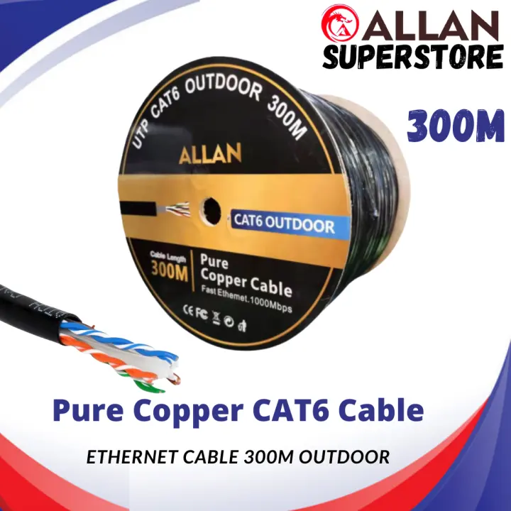 Allan Superstore Pure Copper Cat6  300m Outdoor for Network Connection / Ethernet Cable / Network Cable / UTP Cable