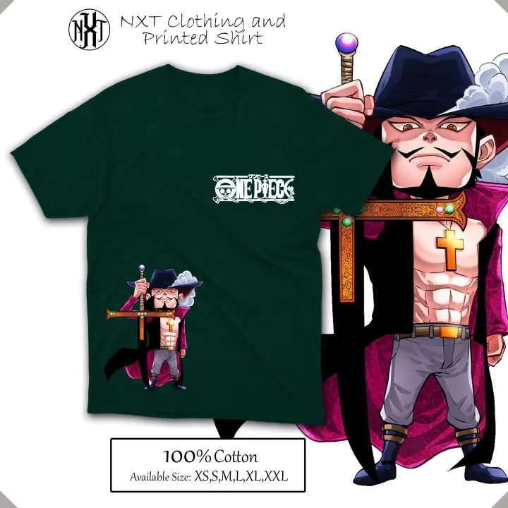 One Piece Warlord Dracule Mihawk Chibi Shirt Op6 Lazada Ph