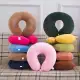 U-Shaped Cervical Plain color Neck Pillow Soft Pillow with lock. 