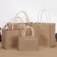 Natural Linen Reusable Jute Bag Burlap Tote Bags Eco Friendly with Soft Cotton Handle AT. 
