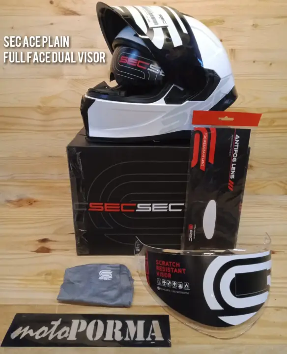 SEC Ace Plain Full Face Dual Visor
