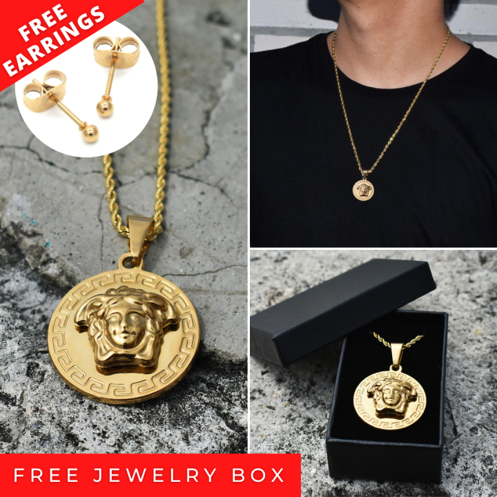 18k Gold VERSACE Pendant with 20 inches 