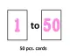 Laminated Number Cards 1-50 and 51-100. 