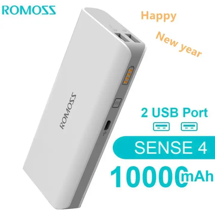 Original Romoss Sense 4 10000mAh Dual Output Power Bank Sense4 white |  Lazada PH