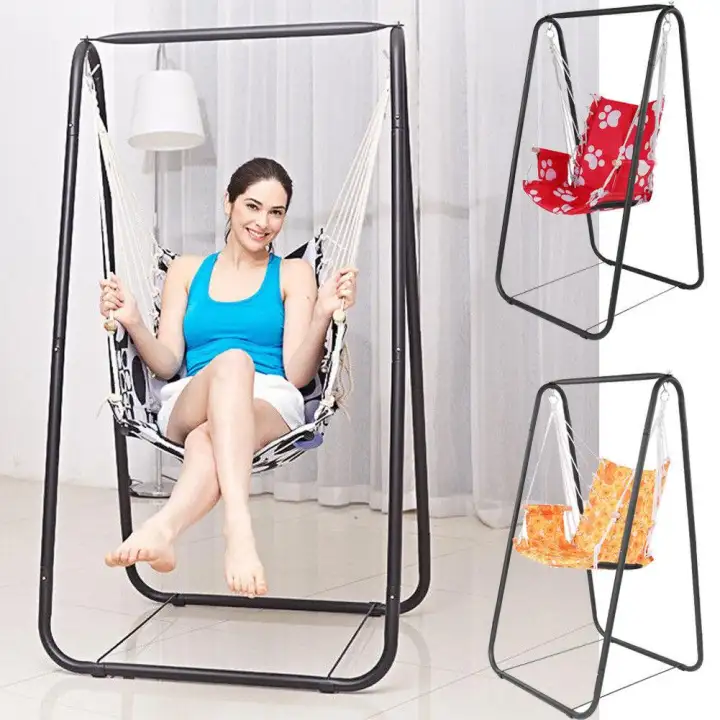 Garden Yard Hammock Stand Chair Kid Swing Seat Indoor Outdoor With Hanging Rope Random Design Lazada Ph Garden Yard Hammock Stand Chair Kid, Hammock Swing Chair With Stand Outdoor