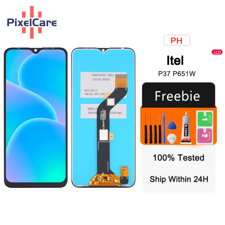PixelCare Original LCD For Itel P37 P651W /itel Vision 1Pro / P36pro /P36 /Hot 10Lite LCD Display Touch Screen Digitizer Assembly Replacement