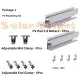 PV Aluminum Railings Roof Solar Panel Mounting Rail 2.4 2.2 Meter 2 or 4 Pieces Package 1 2 3 4 5 &6. 