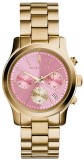 pink and gold mk watch
