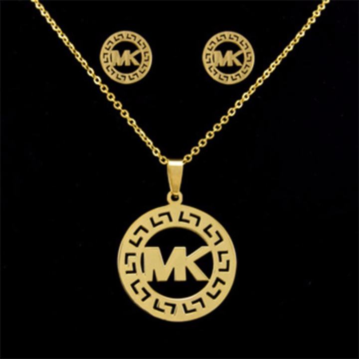 mk necklace and earring set