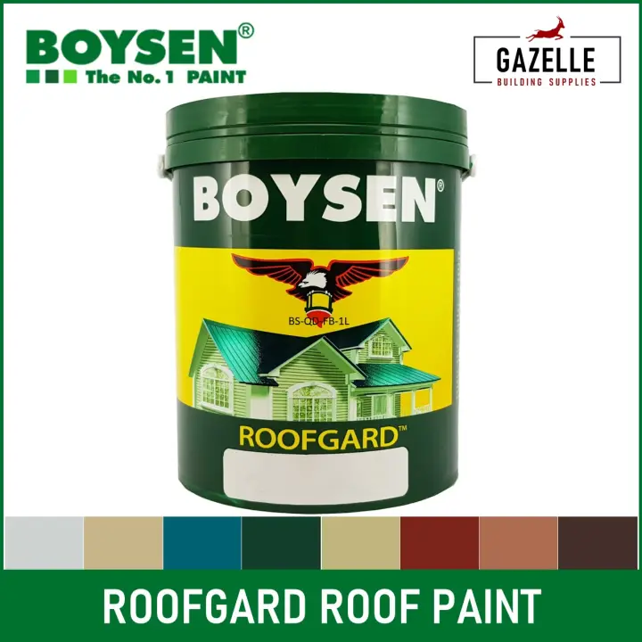 Boysen Roofgard Roof Paint 4l 16l 8 Colors Baguio Green Spanish Red Laa White Samar Beige Orient Gold Chocolate Brown Terra Cotta Pacific Blue Lazada Ph - Boysen Paint Color Chart Philippines