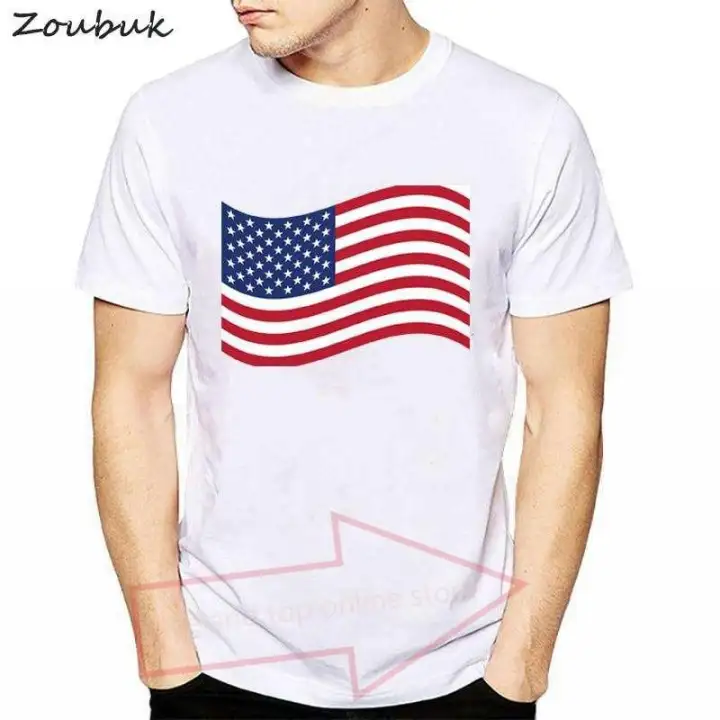 18 Summer Tops Usa Flag Men T Shirt American Flag Tshirt Fans Nostalgia United States Flag Style T Shirts For Homme Shirt Lazada Ph