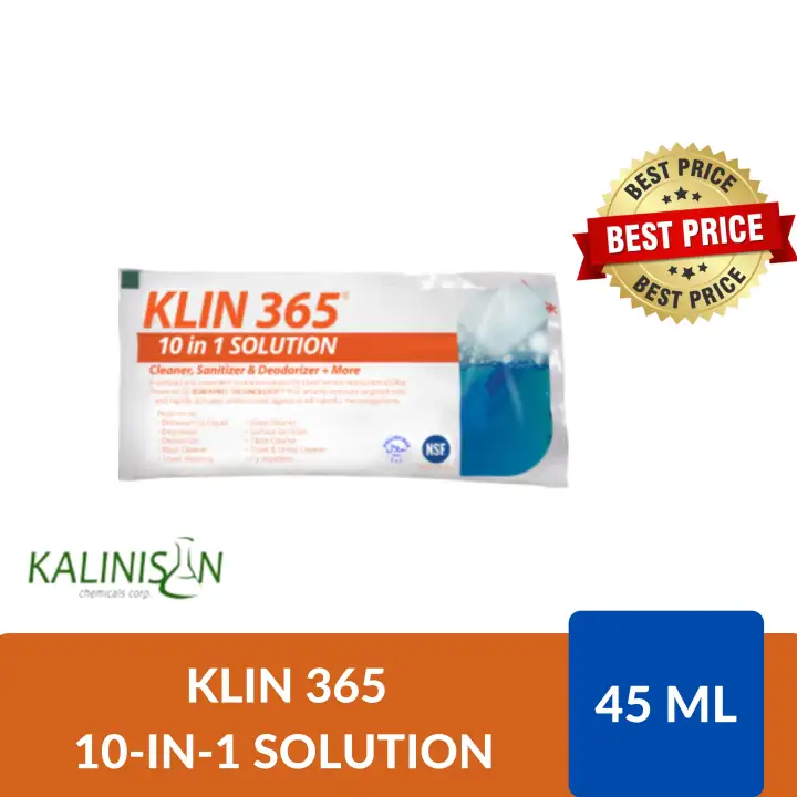 Sold Per Sachet Best Price 100 Original Kalinisan 45ml Klin 365 10 In 1 Solution Lazada Ph