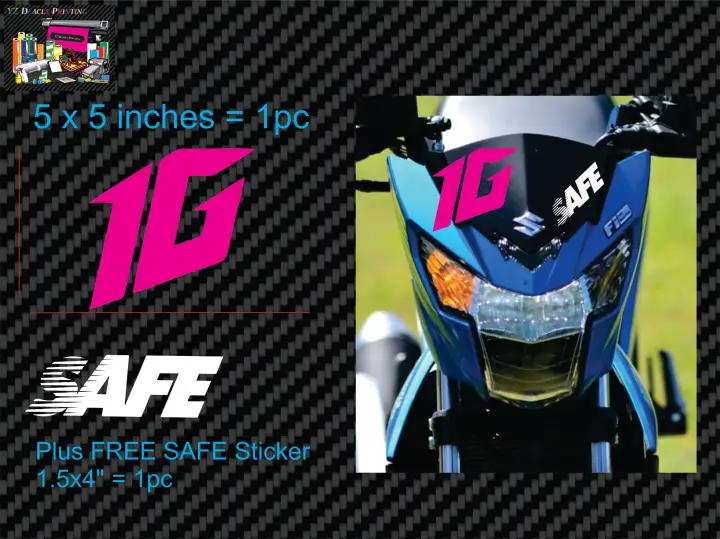 1G Motodeck Logo Vinyl Sticker (Code - B4), Size : 5" OD + Free SAFE Sticker