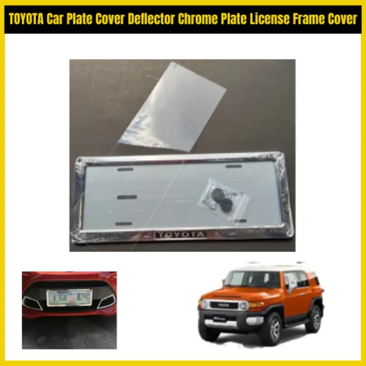 TOYOTA Car Plate Cover Deflector Chrome Plate License Frame Cover with