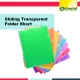 Short Transparent Sliding Folder - Plastic Slide Folder with Slider 12 pieces a pack - Sold per pack. 