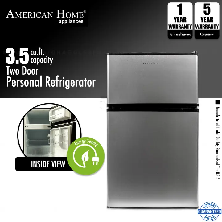 American Home 3 5 Cu Ft Two Door Personal Refrigerator Abr 88s2d Lazada Ph