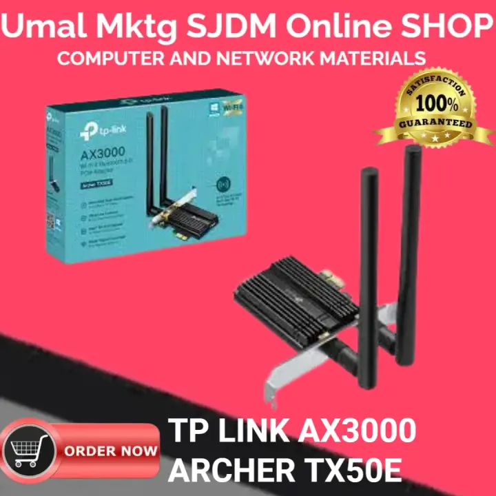 TP-Link Archer TX50E AX3000 Wi-Fi 6 Bluetooth 5.0 PCIe Adapter | Lazada PH