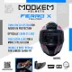 Mookem Helmet Z005 - Magenta - Ferro X - Face Dual Visor Helmet. 
