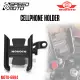UNIVERSAL MOKOTO CELLPHONE HOLDER ALLOY SIDE MIRROR AND HANDLE BAR CLAMP MOTORCYCLE SPEEDMOTO. 