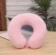U-Shaped Cervical Plain color Neck Pillow Soft Pillow with lock. 