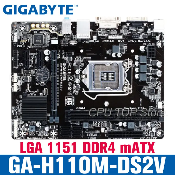 ⚡️GIGABYTE H110M-DS2V H110M-S2 H110M-DS2 H110M-S2H Desktop Motherboard GA-H110M-DS2V H110M H110 Socket LGA 1151 32GB VGA DVI USB3.0 Used Mainboard