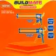BUILDMATE Wadfow 9"Inch Caulking Gun with Rotary Function Strong / One Push Plate Adhesive Cartridges Caulk Gun - WHT. 