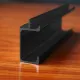 Matte Black 2pcs 150cm each Aluminum continuous handle / C Type Handle for Cabinet Doors -  (10 feet long). 