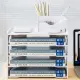 5 layer File Storage Rack Desk A4 Paper File Holder Long Bond Sundries Table Storage Box PVC Wood Desktop Book Magazine Desk Shelf Home Office Stationery Organizer Table Rack【24h Delivery】. 