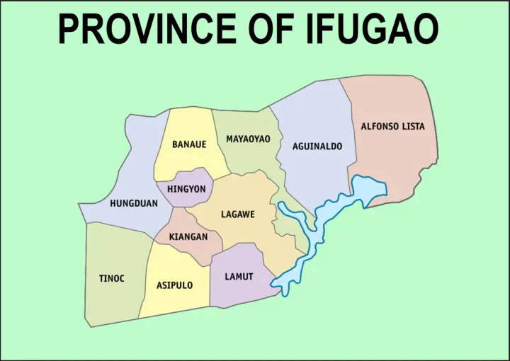 Ifugao Province Map Waterproof A4 Laminated Chart