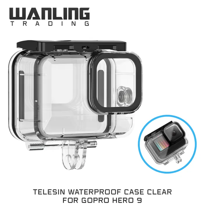 Telesin Waterproof Case For Gopro Hero 9 Hero 10 50 Meters Underwater Protective Housing Cover Clear Lazada Ph