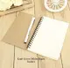 Miss.J Spiral Notebook Kraft And Black Cover Drwing Notebook A5 And A6. 