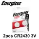 Energizer 2430 CR2430 (2pcs) 3v Lithium Button Cell Battery in Blister Pack DL2430 DL-2430 CR-2430 3V. 