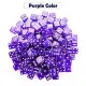 7pcs (Bundle Pack) 6-Sided Purple Dice, White Dots Rounded Corner Dice for Games and Entertainment. 