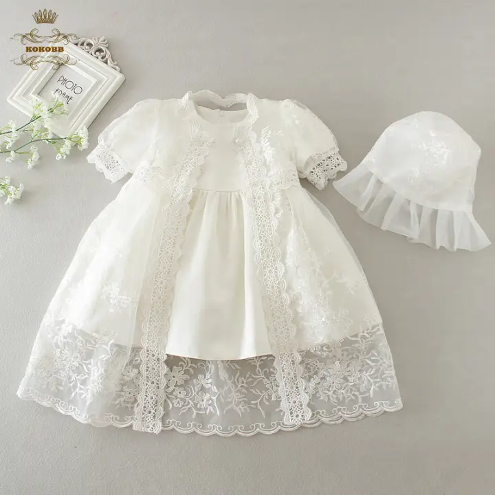 Newborn Infant Baby Girls Baptism Christening Gown Party Formal Dress-Size 0-24M