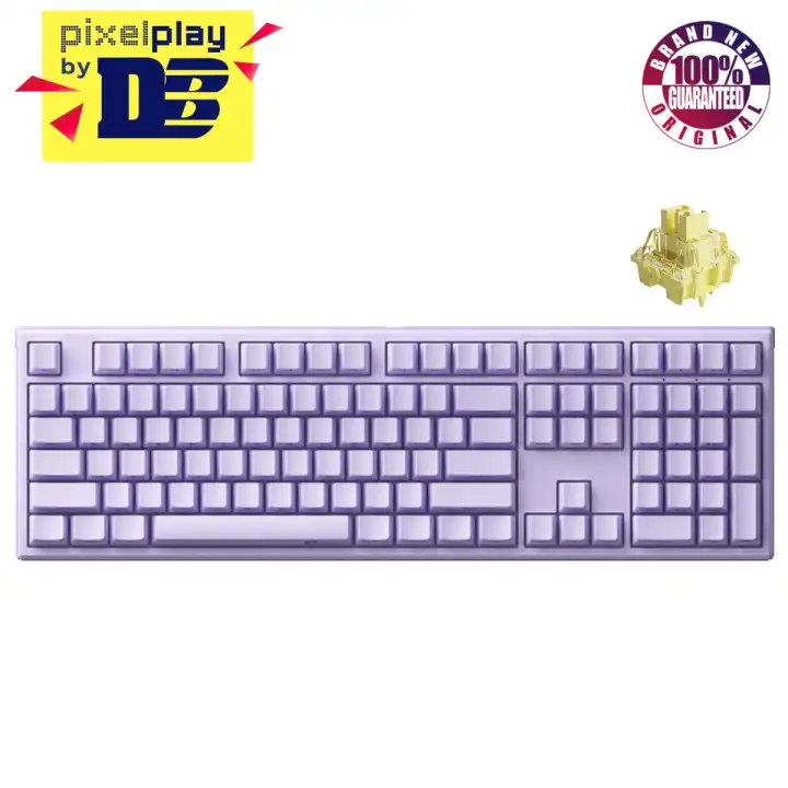 Akko MG108B Taro Purple Multi-Mode RGB Hot-Swappable Mechanical Keyboard (V3 Cream Yellow Pro)