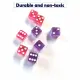 7pcs (Bundle Pack) 6-Sided Purple Dice, White Dots Rounded Corner Dice for Games and Entertainment. 
